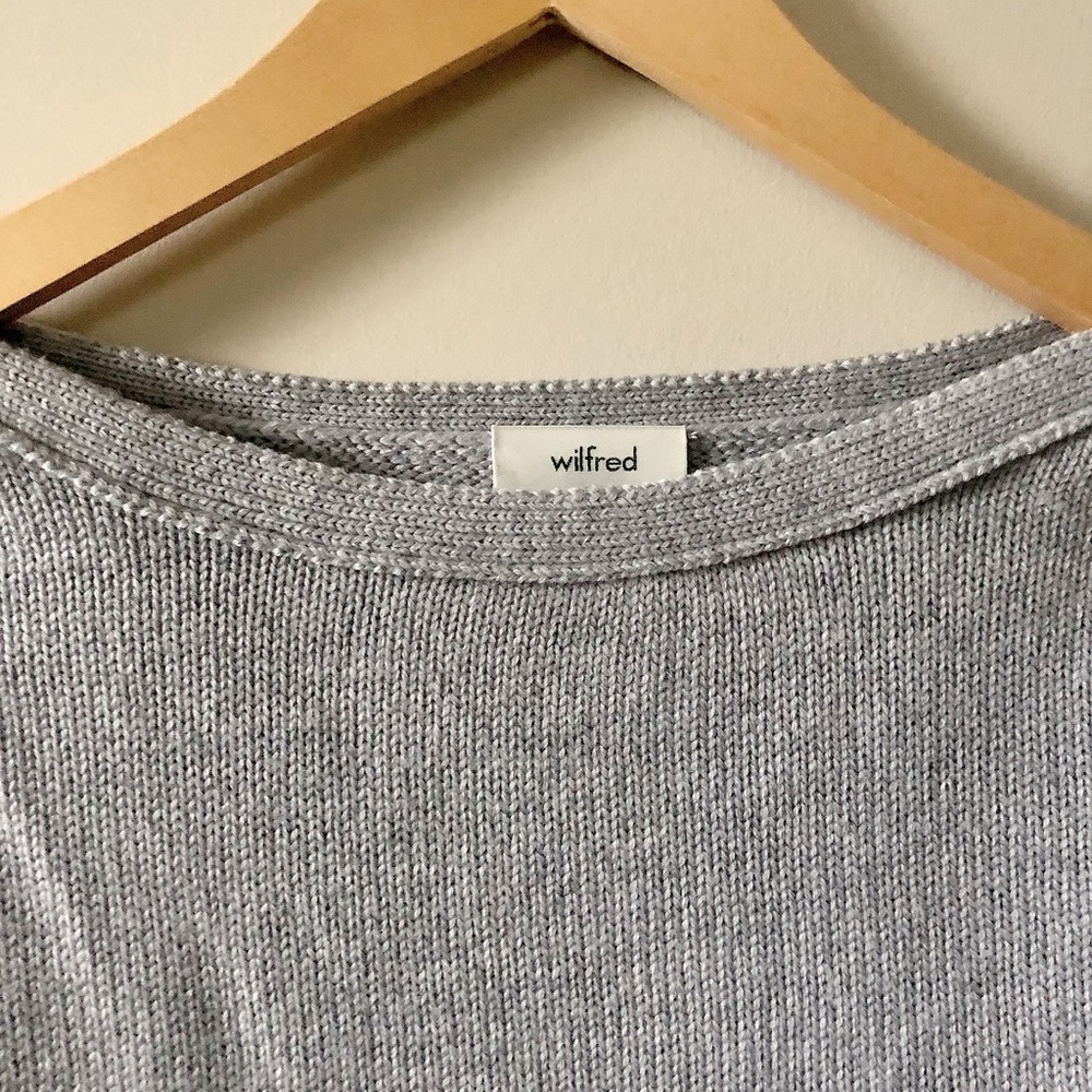 HostPick Wilfred Grey Merino Wool boatneck Sweater - Picture 5 of 10